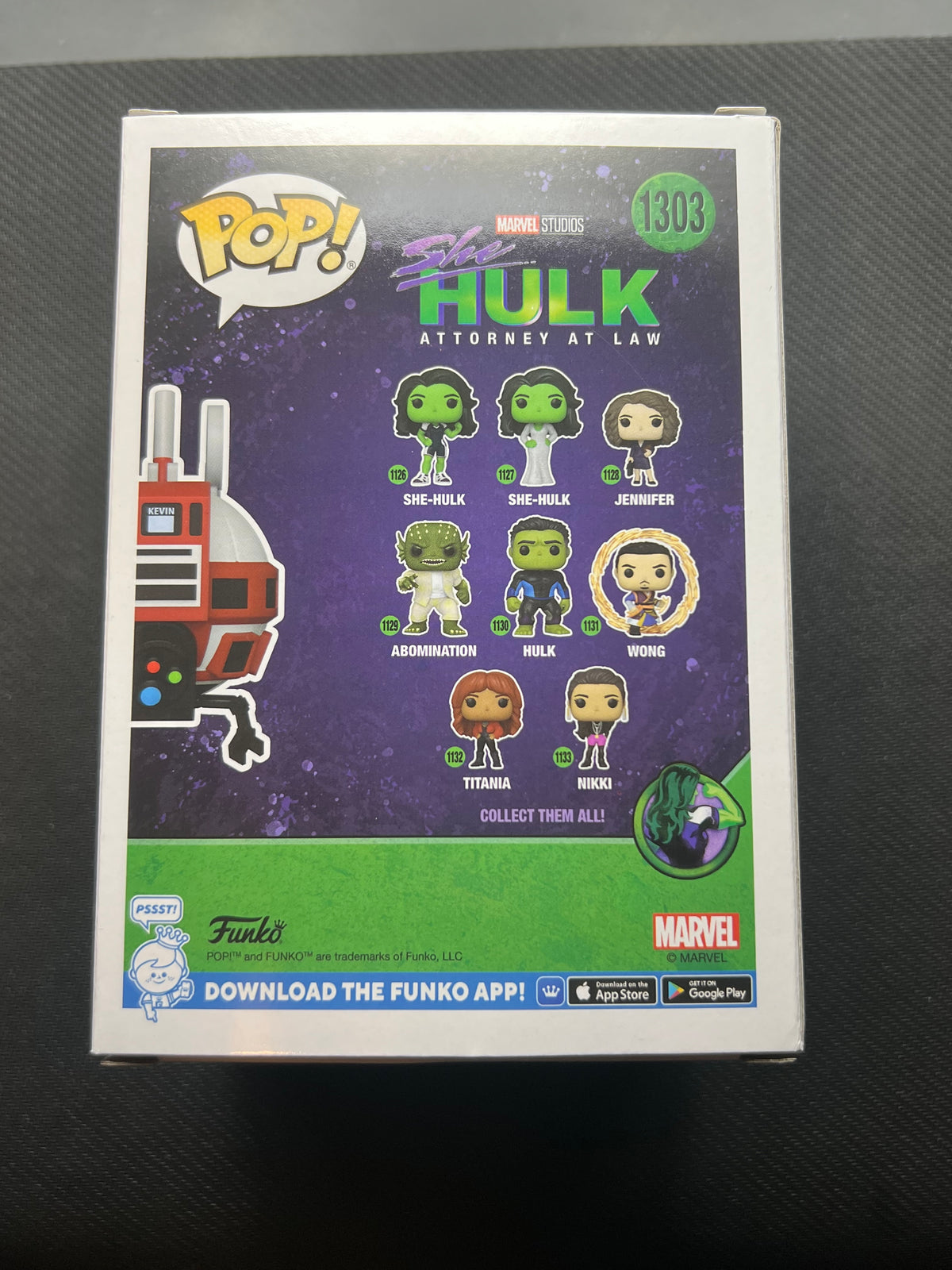 FUNKO POP! KEVIN #1303 MARVEL COLLECTOR CORPS EXCLUSIVE SHE-HULK