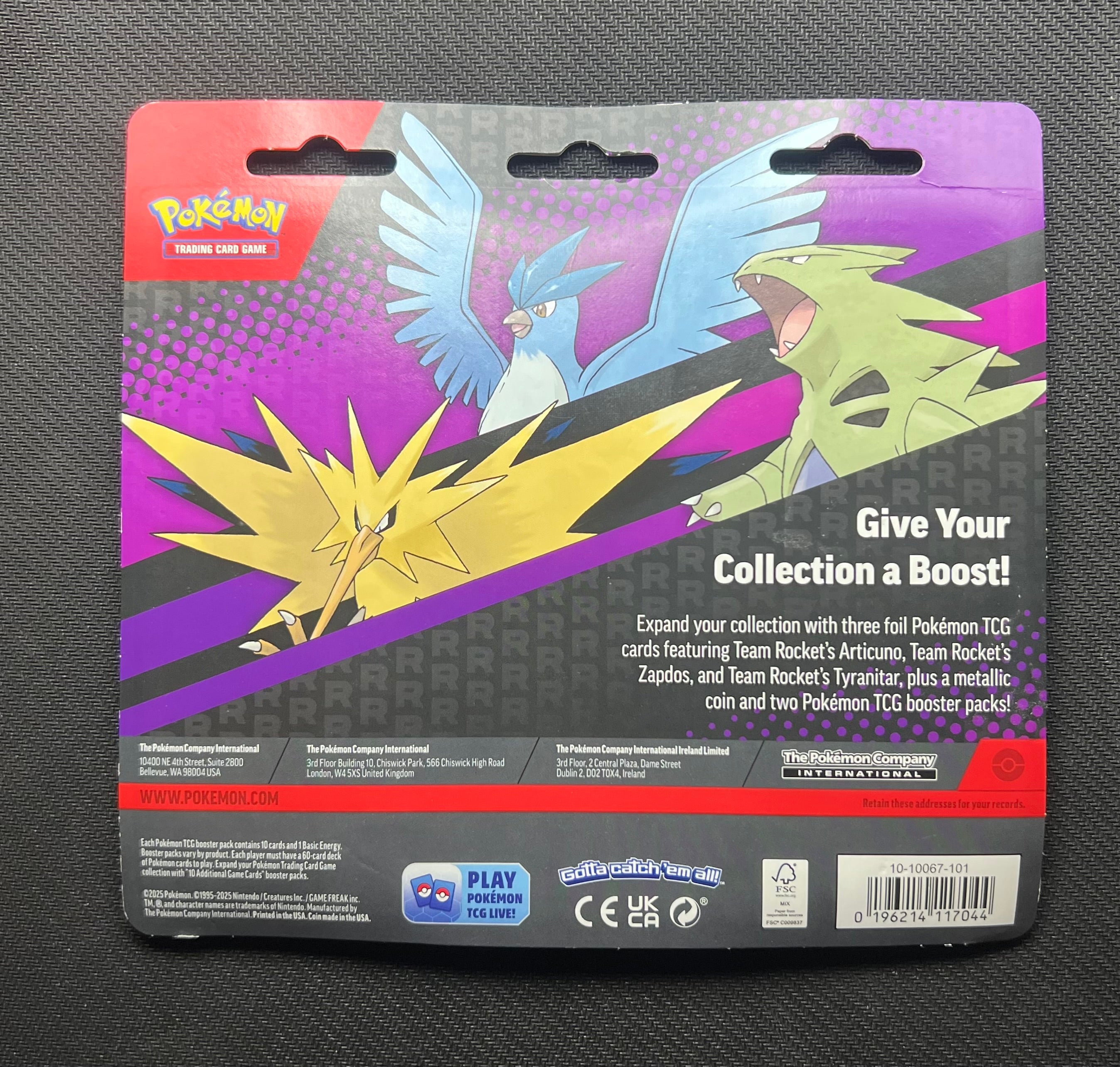 Pokémon 2 Pack Blister Pack Team Rocket's Articuno, Zapdos & Tyranitar