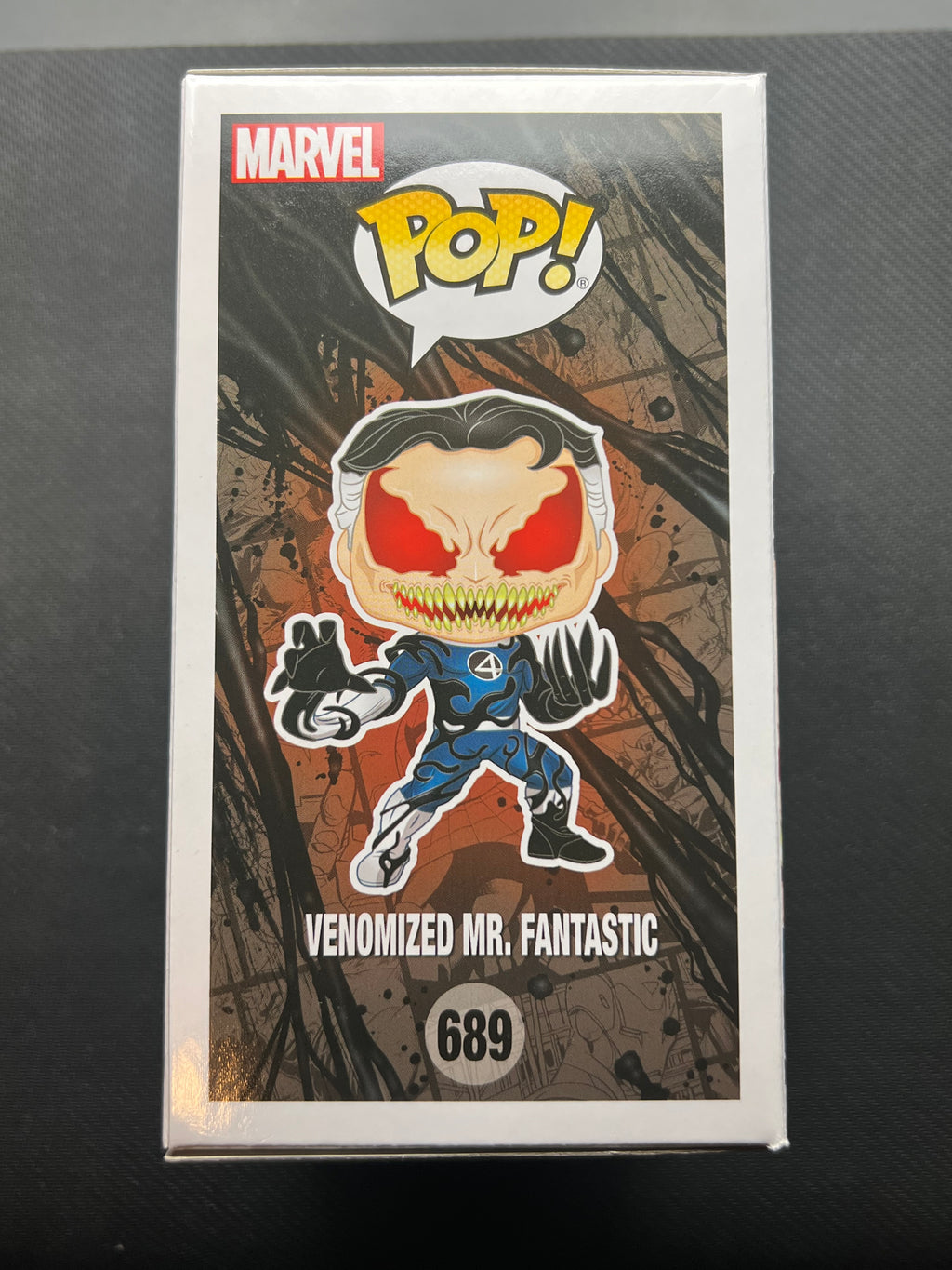 Funko Pop Marvel Venomized Mr Fantastic #689 Metallic GameStop Exclusive