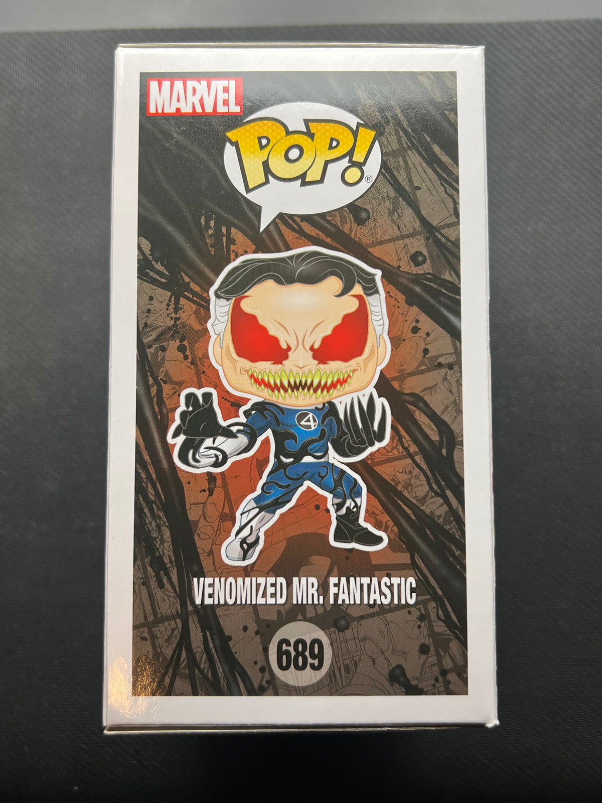 Funko Pop Marvel Venomized Mr Fantastic #689 Metallic GameStop Exclusive