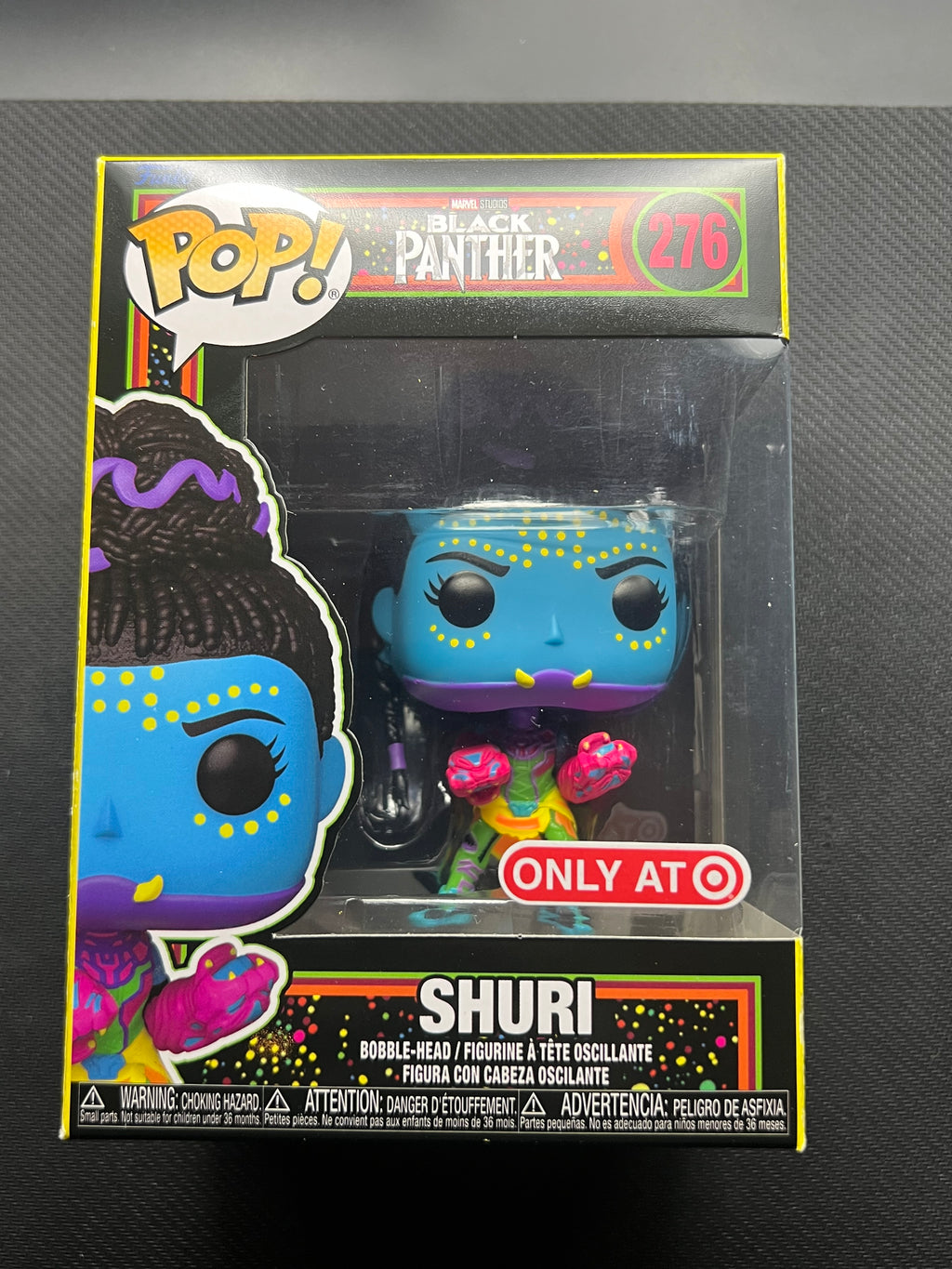 Funko Pop! Marvel Black Panther SHURI #276 Blacklight Target Exclusive FAST SHIP