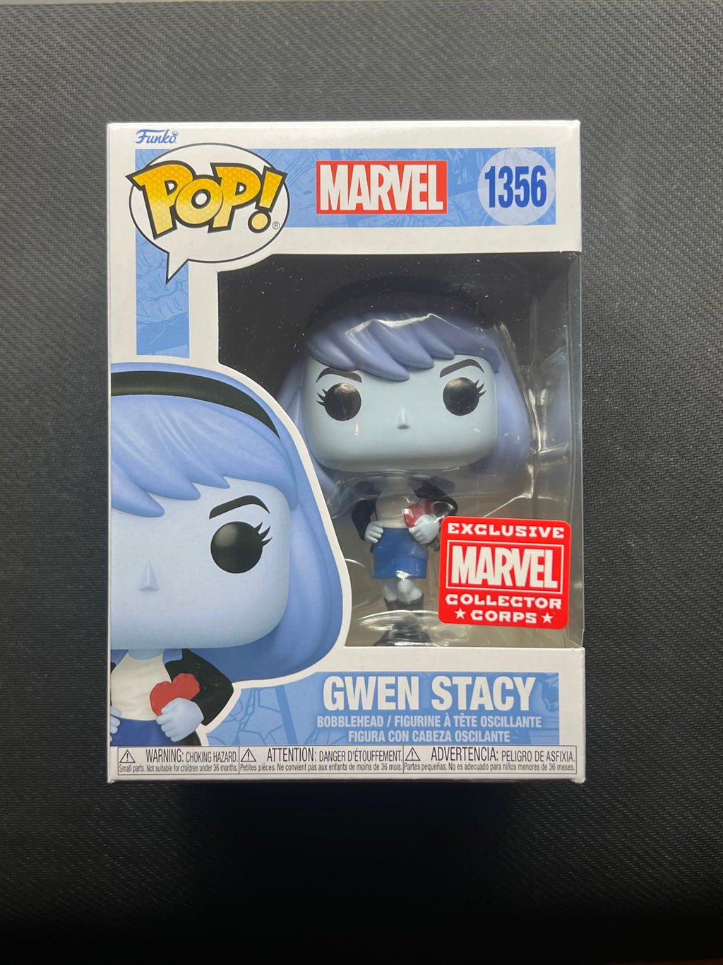 Funko Pop Marvel #1356 - Gwen Stacy Blue - Marvel Collector Corps Exclusive