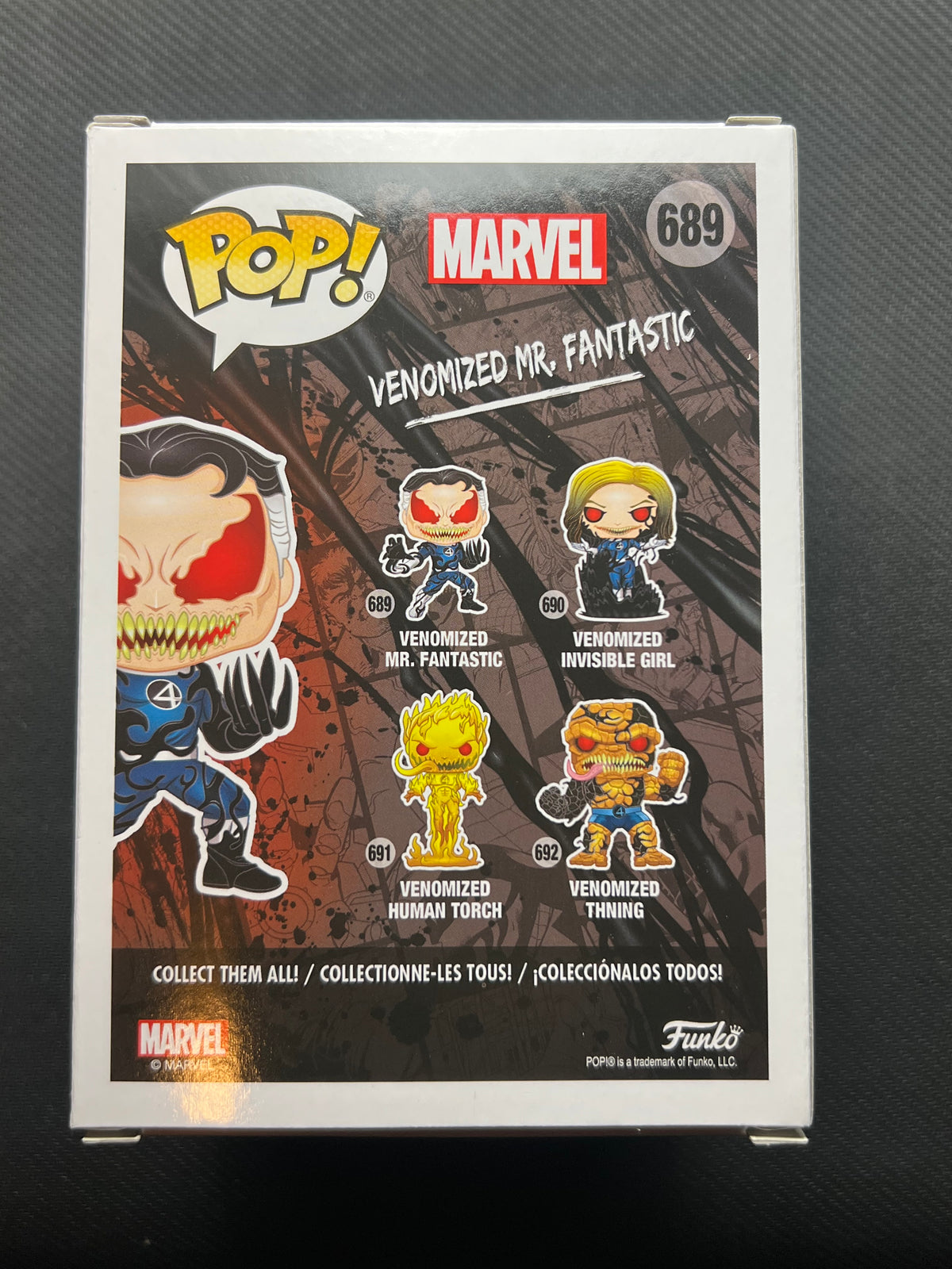 Funko Pop Marvel Venomized Mr Fantastic #689 Metallic GameStop Exclusive