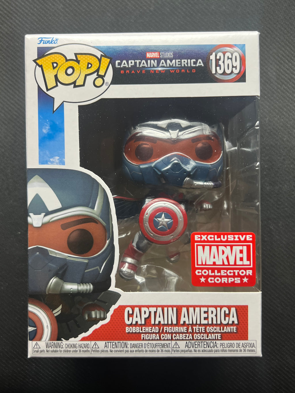 Funko POP! Marvel Captain America Brave New World #1369 Captain America Collector Corps