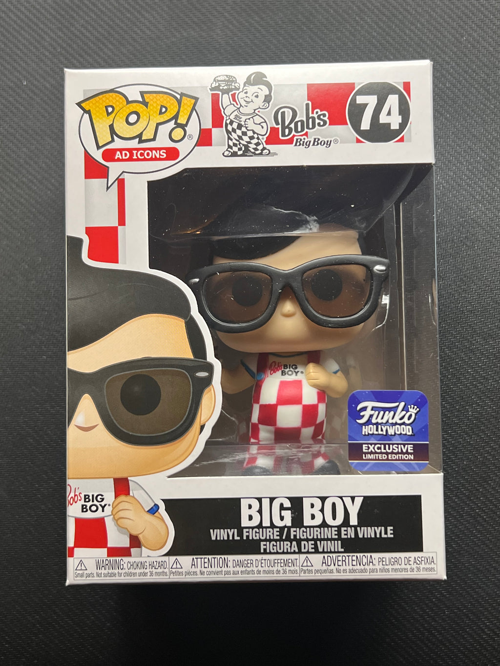 Funko Pop Big Boy With Glasses Holding Burger #74 Hollywood Store Grand Opening