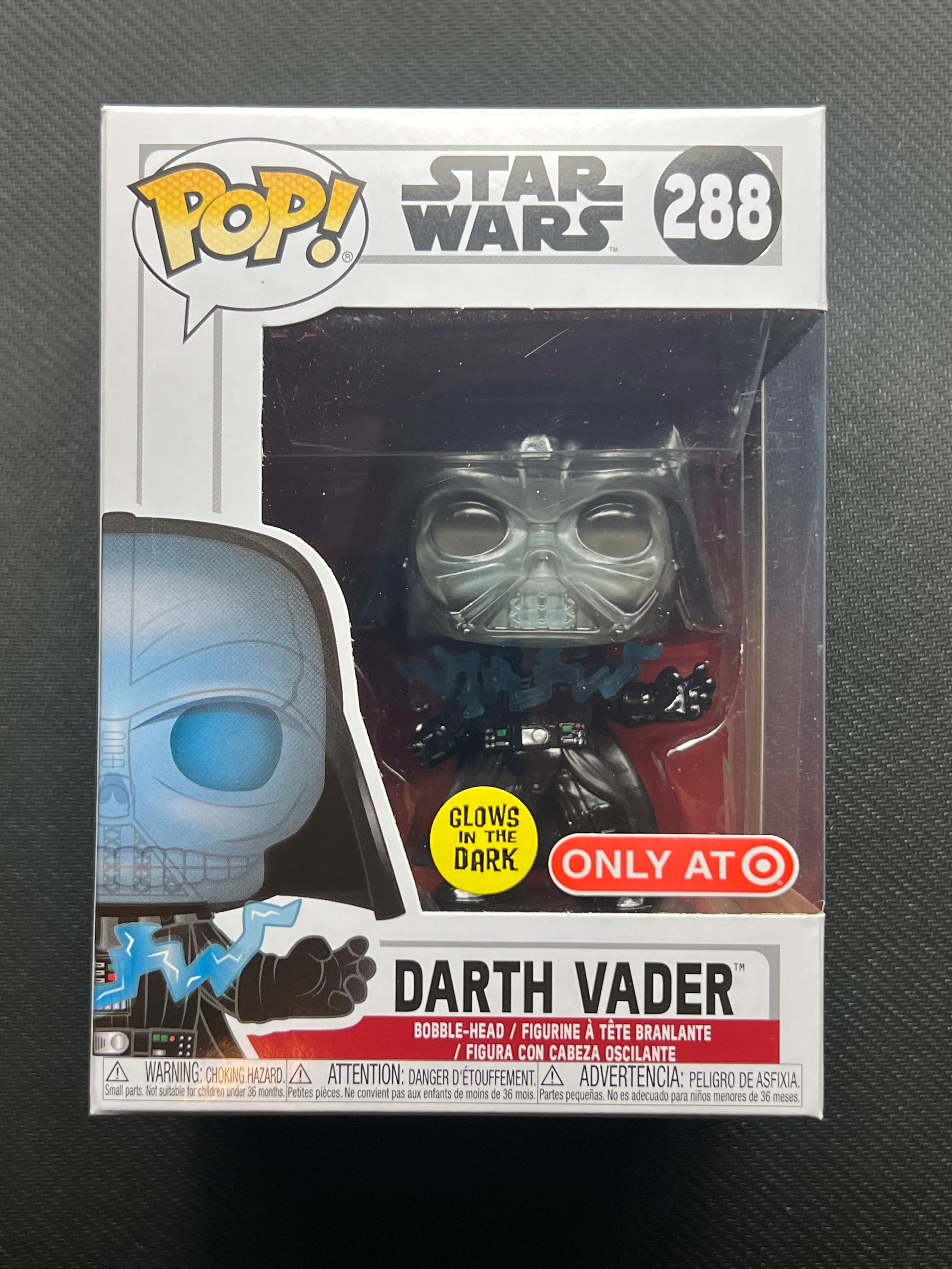 Funko Pop Star Wars Darth Vader #288 Glow In The Dark Target Exclusive (Bobble)