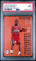 1996 UPPER DECK ROOKIE EXCLUSIVES #R1 ALLEN IVERSON ROOKIE EXCLUSIVES PSA 9