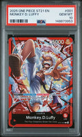 2025 ONE PIECE STARTER DECK ST21-EX GEAR 5 #001 MONKEY D. LUFFY PSA 10