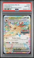 2025 POKEMON PRE EN-PRISMATIC EVOLUTIONS #006 LEAFEON ex SURPRISE BOX EXCLUSIVE PSA 10